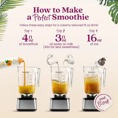 Smartfruit Perfect Peach + Energy – 100% Real Fruit Purée with Peach, Apple & Pineapple – Great for Smoothies, Juice, Yogurt, Cocktails, Teas – High in Niacin & Vitamin A, B6, B12 – 2-Pk, 48oz Each